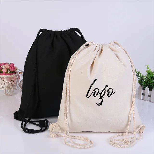 bolsa de algodón con cordón