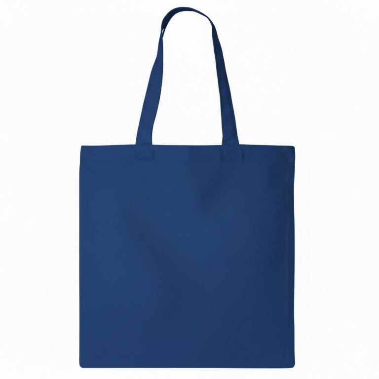 BLUE PLAIN COTTON TOTE BAG - COTTON TOTE FACTORY