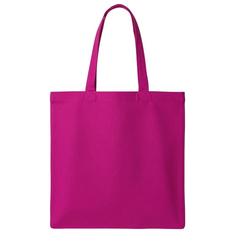 BRIGHT MEDIUM PINK PLAIN COTTON TOTE BAG - COTTON TOTE FACTORY