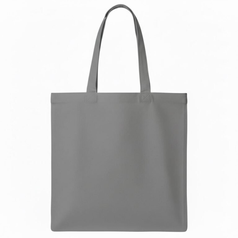 GRAY PLAIN COTTON TOTE BAG - COTTON TOTE FACTORY