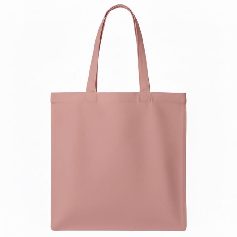 MEDIUM LIGHT PINK PLAIN COTTON TOTE BAG - COTTON TOTE FACTORY