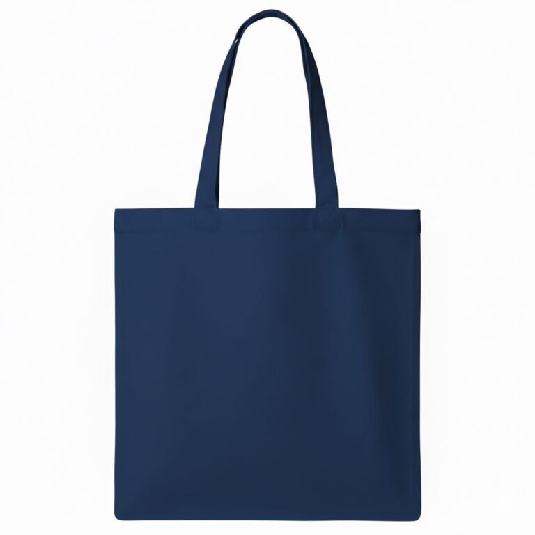 NAVY BLUE PLAIN COTTON TOTE BAG - COTTON TOTE FACTORY