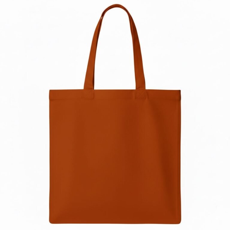 ORANGE PLAIN COTTON TOTE BAG - COTTON TOTE FACTORY