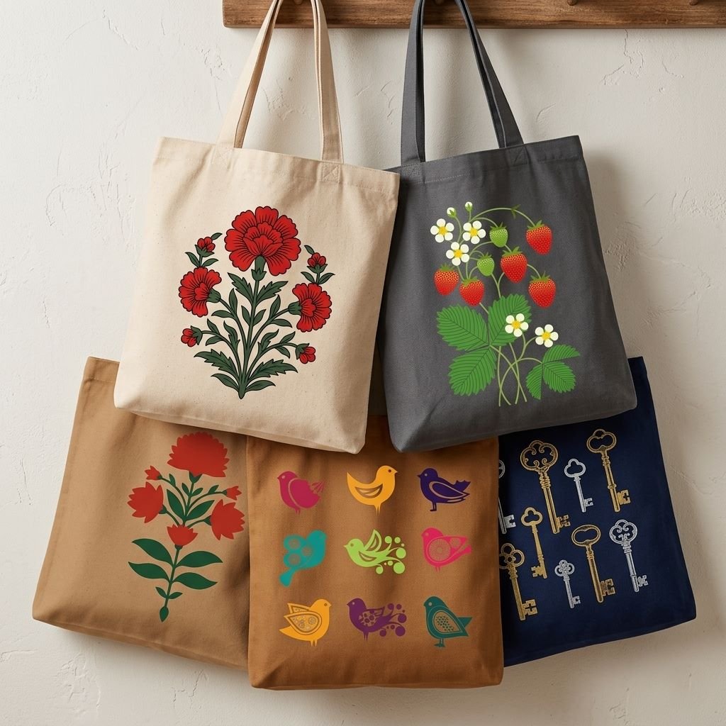 canvas plain bag with screen printing - cotton tote factory