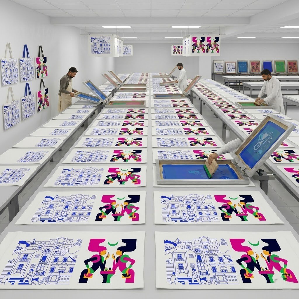 custom screen print - cotton tote factory