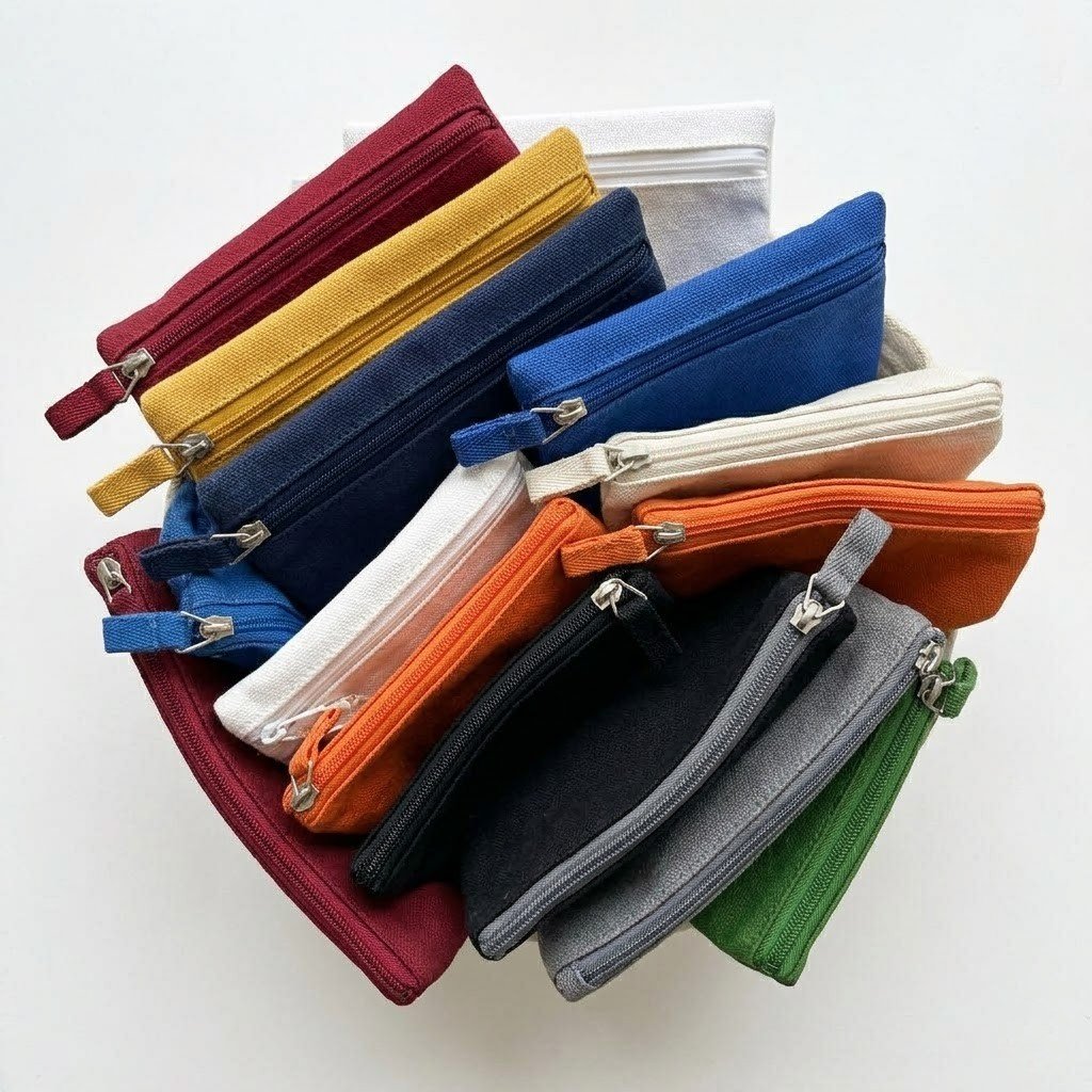 17- bunch of cotton pouch with bottom gusset - cotton tote factory