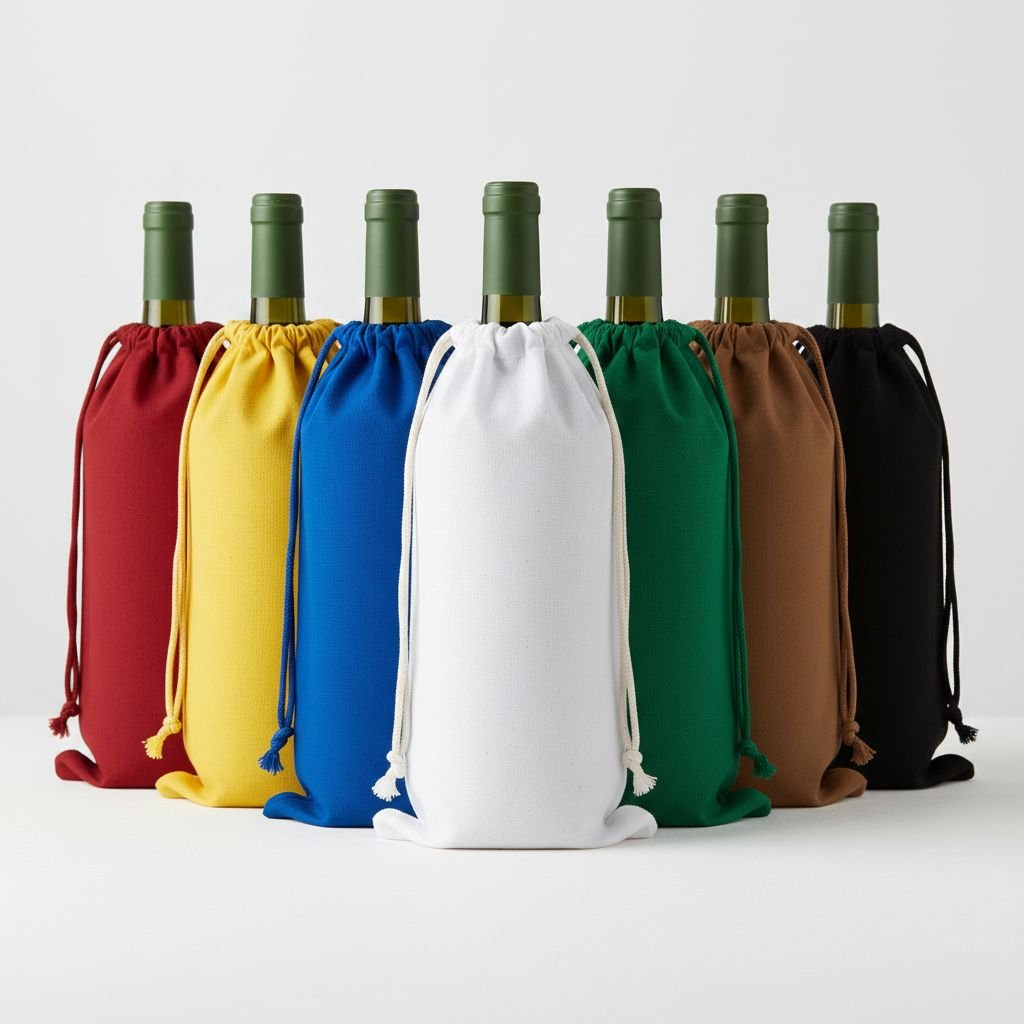 8 collection of 180gsm cotton drawstring bag for wine - cotton tote factory