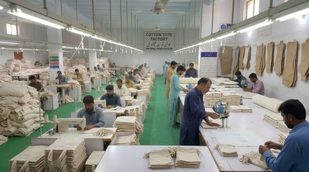 cotton drawstring bags production - cotton tote factory