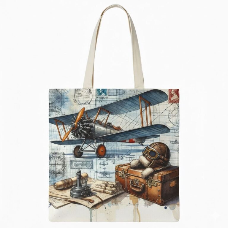 plain natural cotton tote bag with digital custom design 12 - Cotton Tote Factory