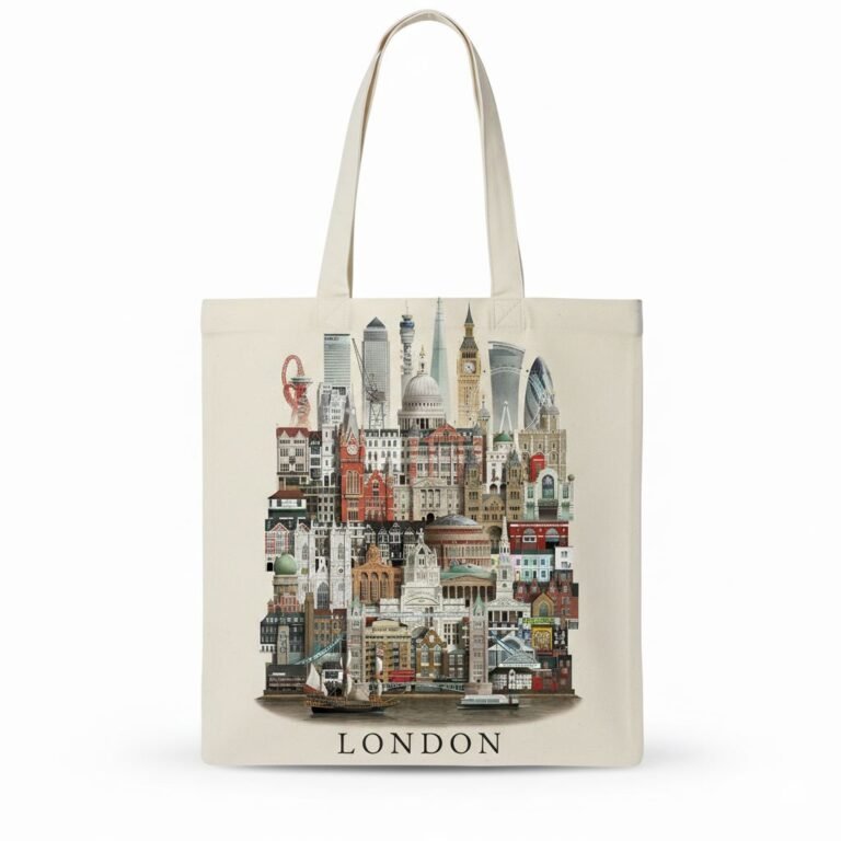 plain natural cotton tote bag with digital custom design 16 - Cotton Tote Factory