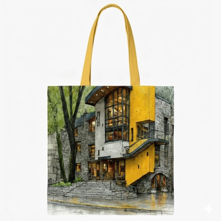 plain natural cotton tote bag with digital custom design 27 - Cotton Tote Factory