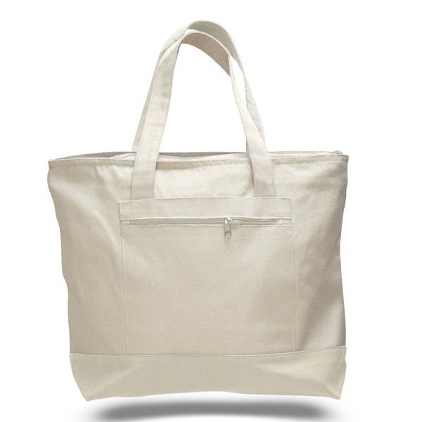 Cotton Canvas Bag with zipper