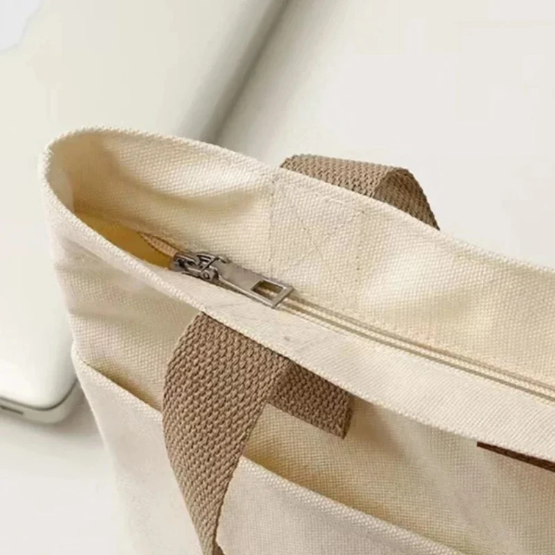 heavy duty canvas bag with top zipper