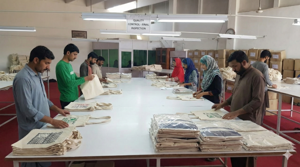 Final Inspection and Packing Cotton Tote Factory | Cotton Tote Factory | Cotton Tote Factory final inspection and packing cotton tote factory