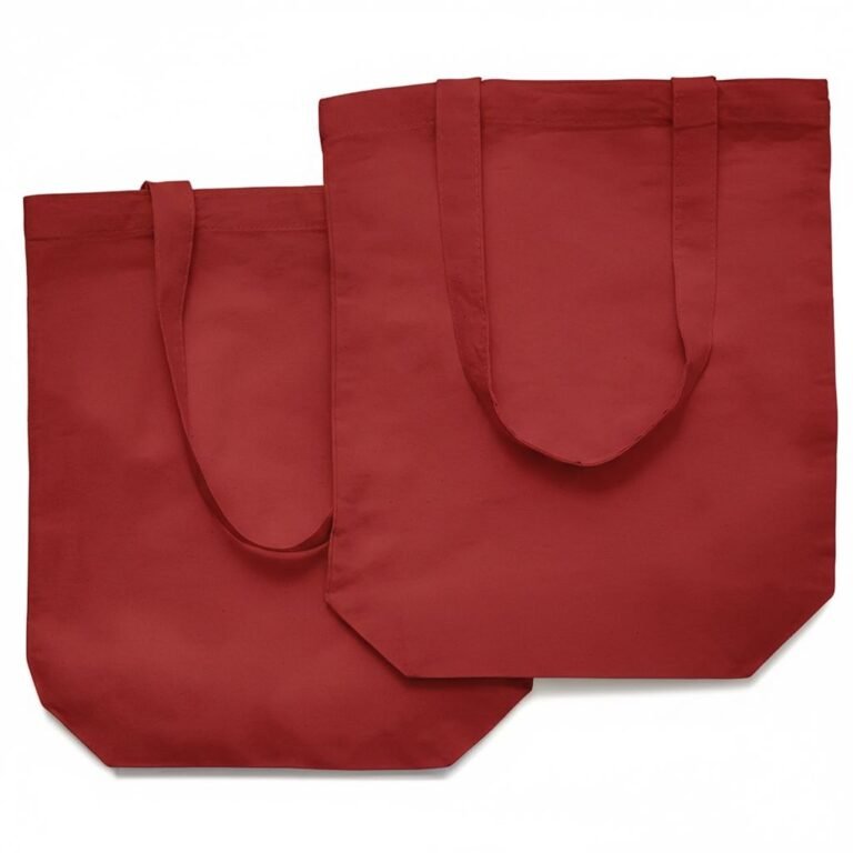 140gsm cotton tote bag with bottom reddish color - cotton tote factory