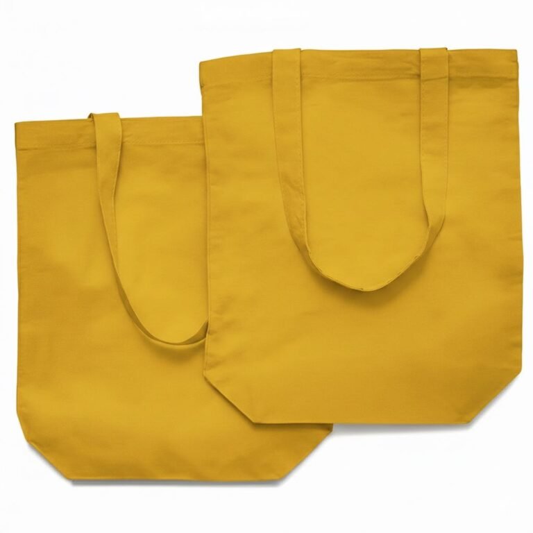 140gsm cotton tote bag with bottom yellower color - cotton tote factory
