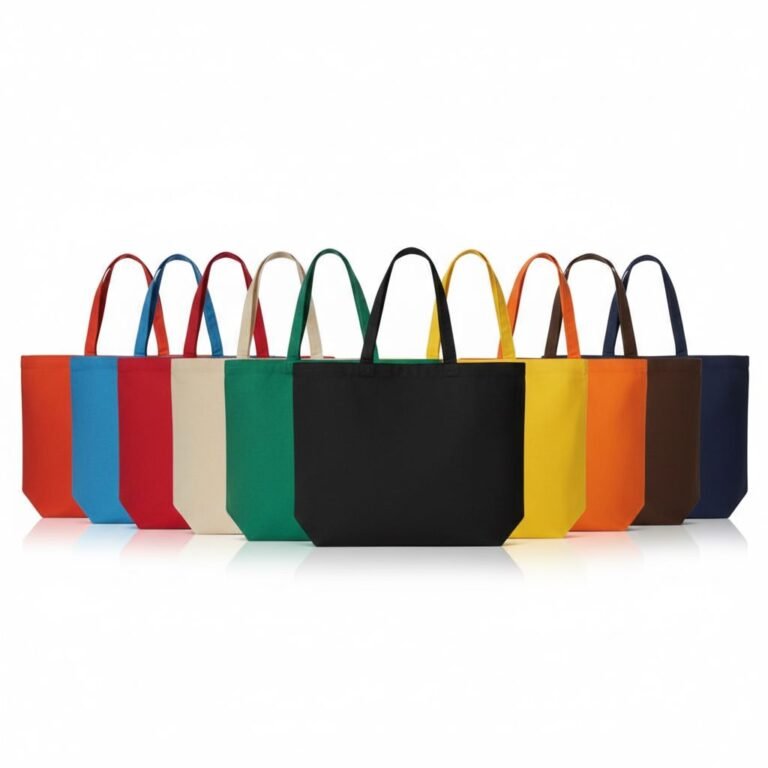 200 gsm cotton tote bag with bottom in Mix color - COTTON TOTE FACTORY