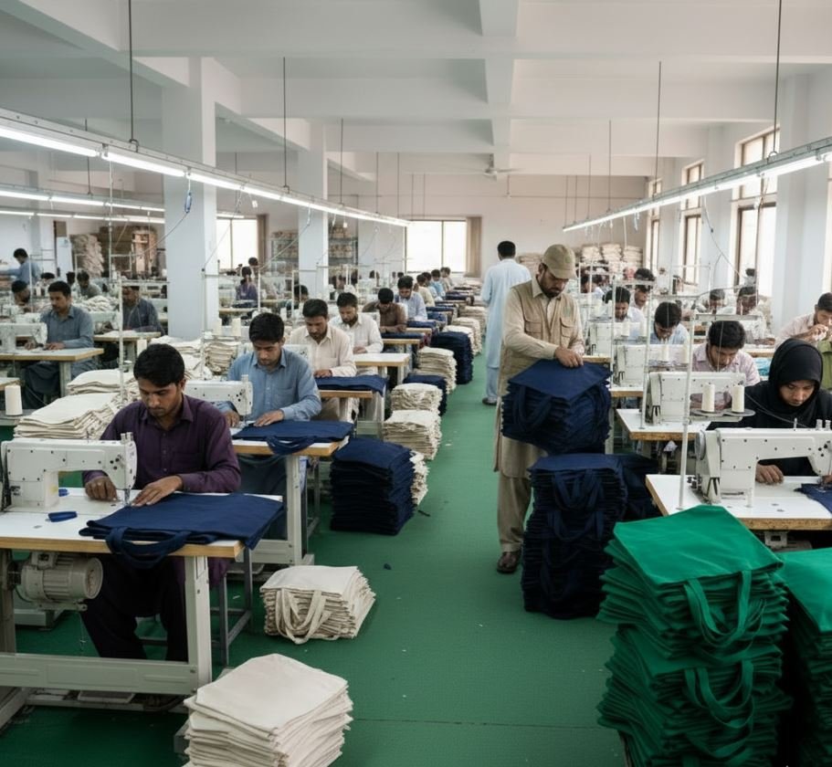 200 gsm cotton tote bag with bottom production - COTTON TOTE FACTORY