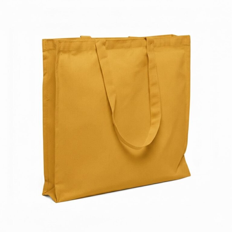 200gsm 3 side gazette canvas cotton bag yellow color - cotton tote factory