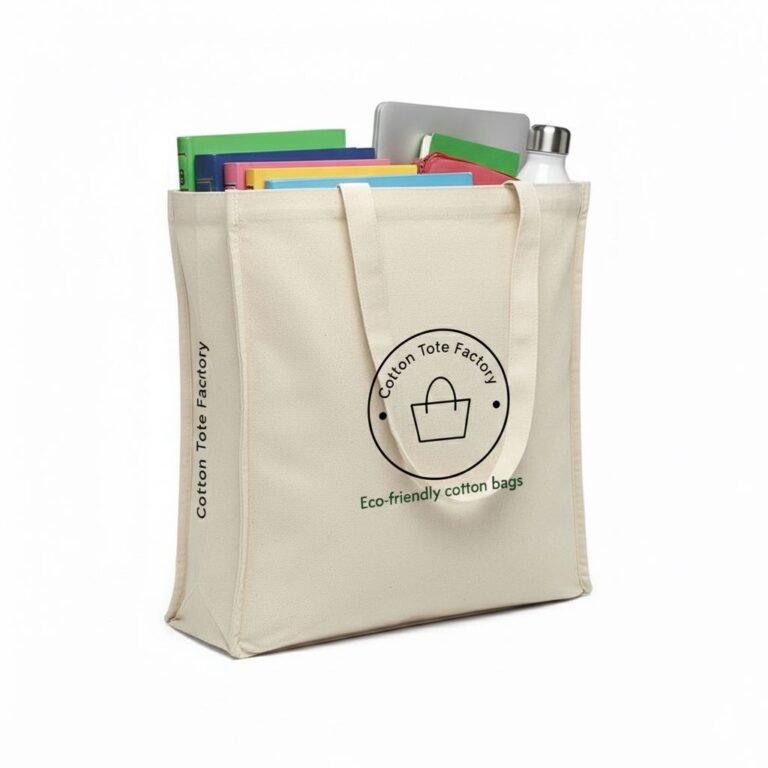 240gsm 3 side canvas tote bag gazette for books use - cotton tote factory
