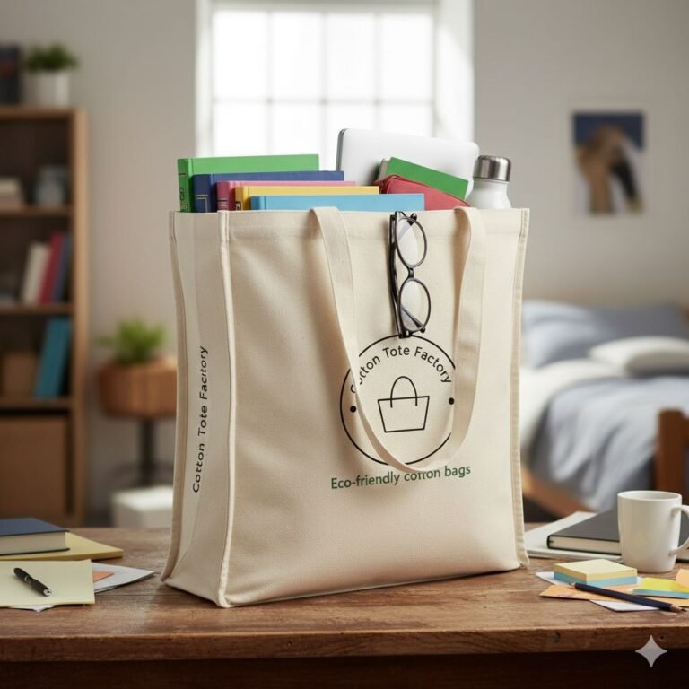 240gsm 3 side canvas tote bag gazette for students - cotton tote factory