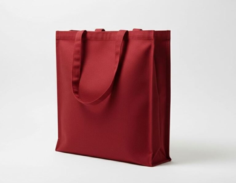 240gsm 3 side canvas tote bag gazette red color - cotton tote factory