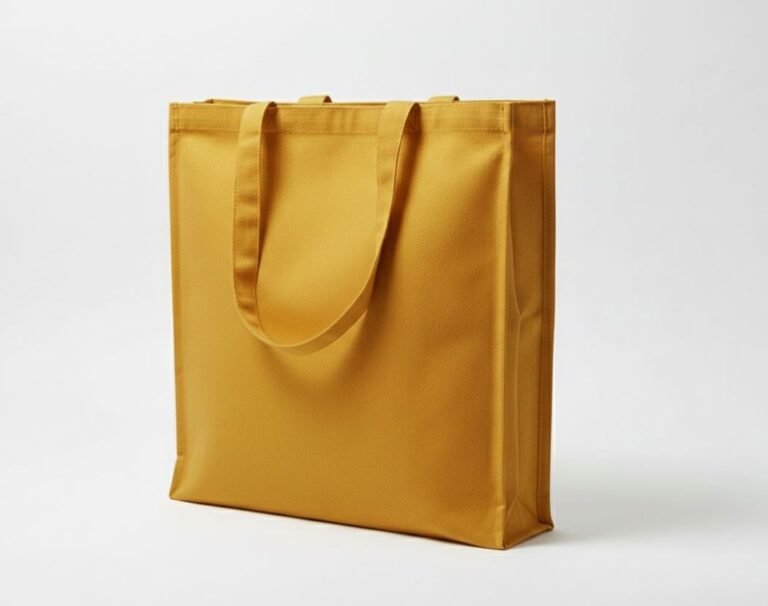 240gsm 3 side canvas tote bag gazette yellow color - cotton tote factory
