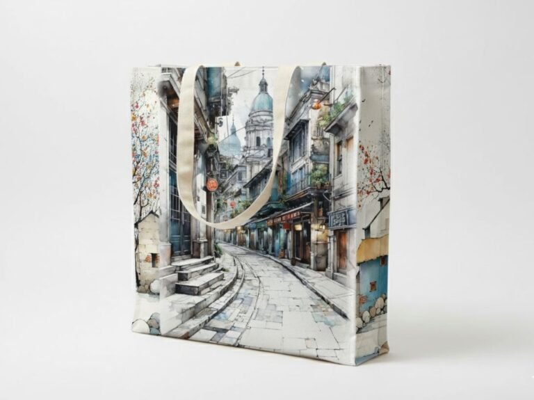 240gsm 3 side gazette digital printed 5- cotton tote factory