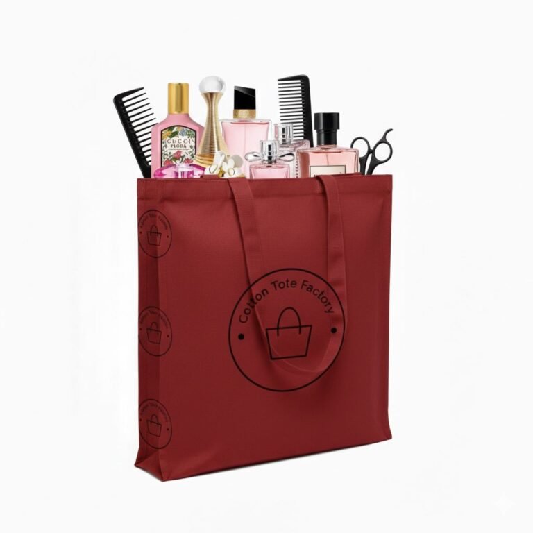 240gsm 3 side red canvas tote bag gazette for mix item carry - cotton tote factory