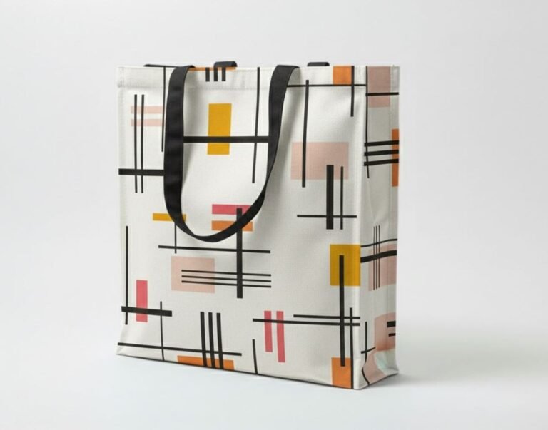 240gsm canvas tote bag with 3 side gazette with screen printing white - cotton tote factory