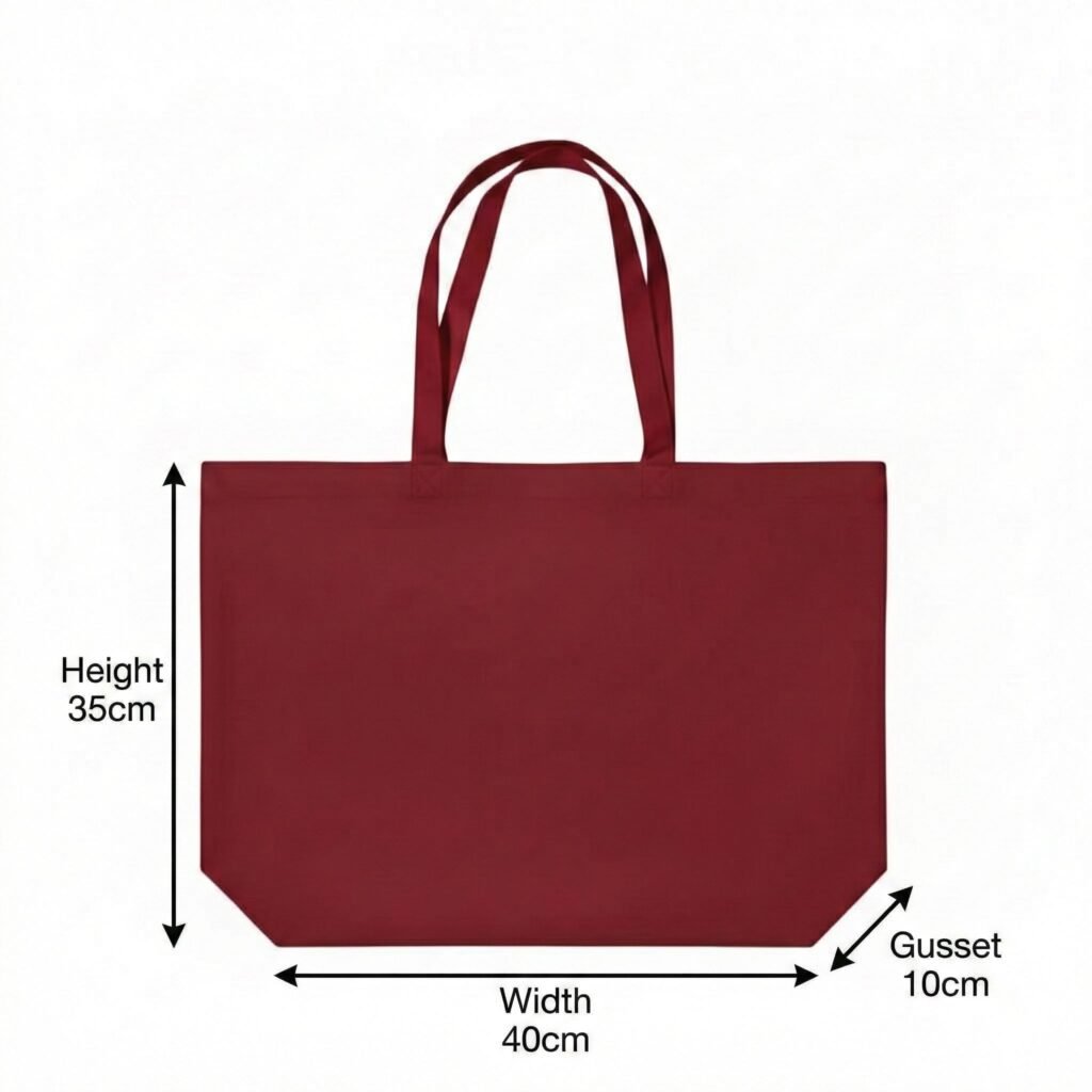 Canvas Cotton Tote Bag Bottom Gazette with Measurement Red Cotton Tote Factory | Cotton Tote Factory | Cotton Tote Factory canvas cotton tote bag bottom gazette with measurement red - cotton tote factory