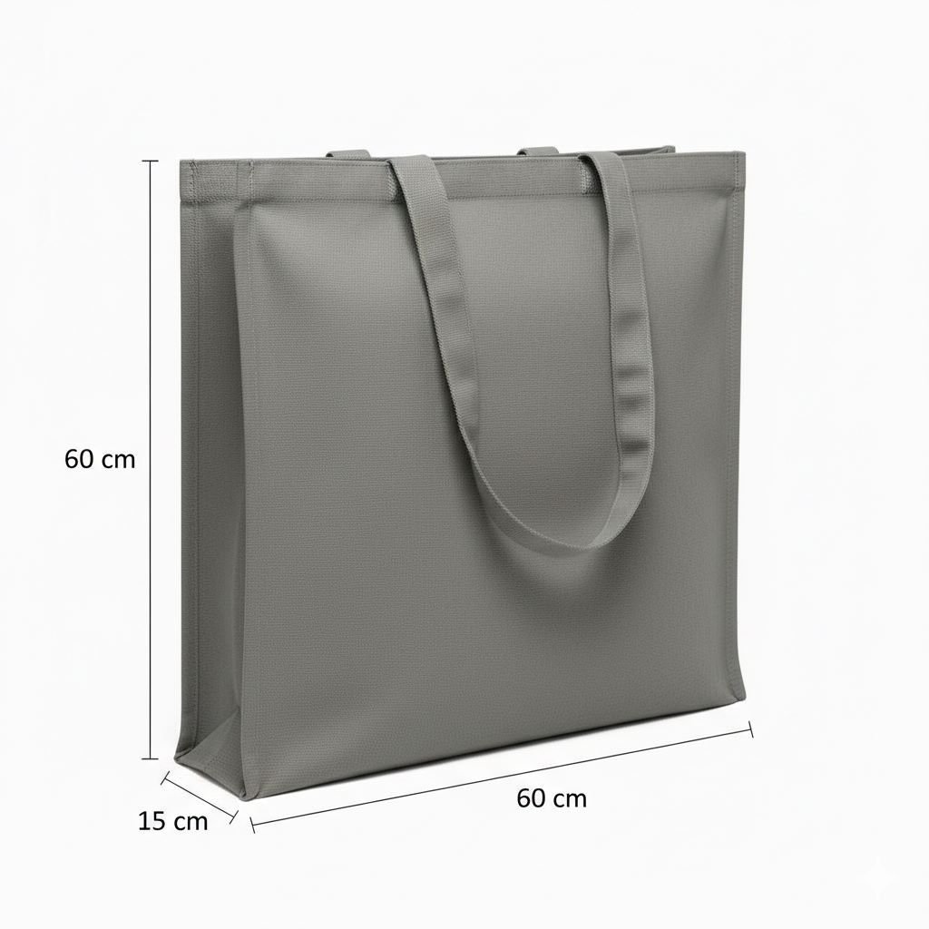 heavy canvas cotton bag 240gsm with 3 side gazette with measurement - cotton tote factory