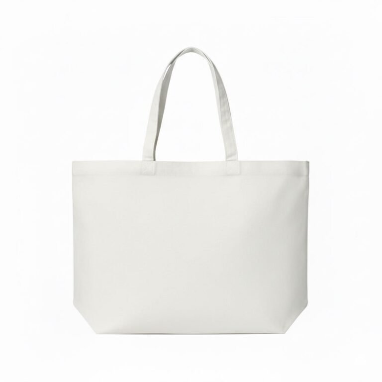 200 gsm cotton tote bag with bottom in White color - COTTON TOTE FACTORY