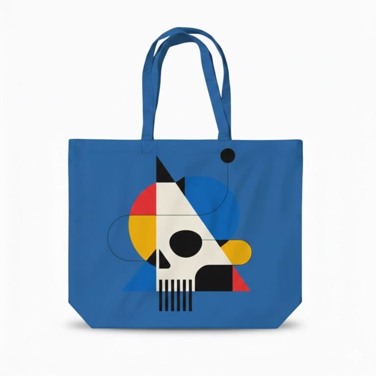 canvas cotton tote bag with bottom gazette screen print on natural 13- cotton tote factory