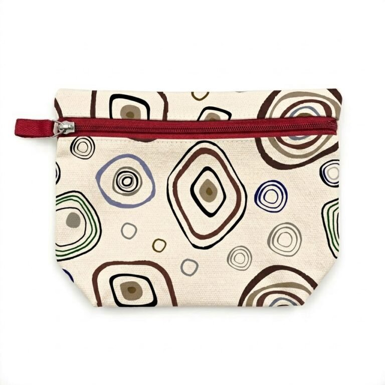 10- screen printed cotton pouch - cotton tote factory