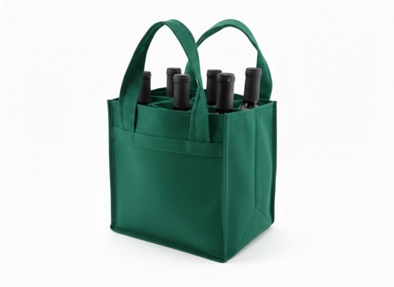 350gsm Wine Cotton Bag Green Color - Cotton Tote Factory
