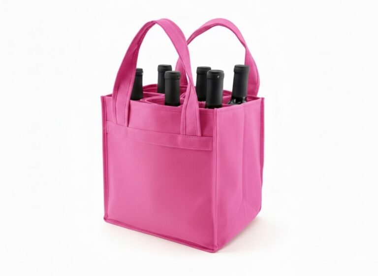 350gsm Wine Cotton Bag PINK Color - Cotton Tote Factory