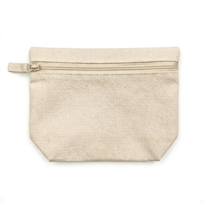 8-natural cotton pouch with bottom gusset - cotton tote factory