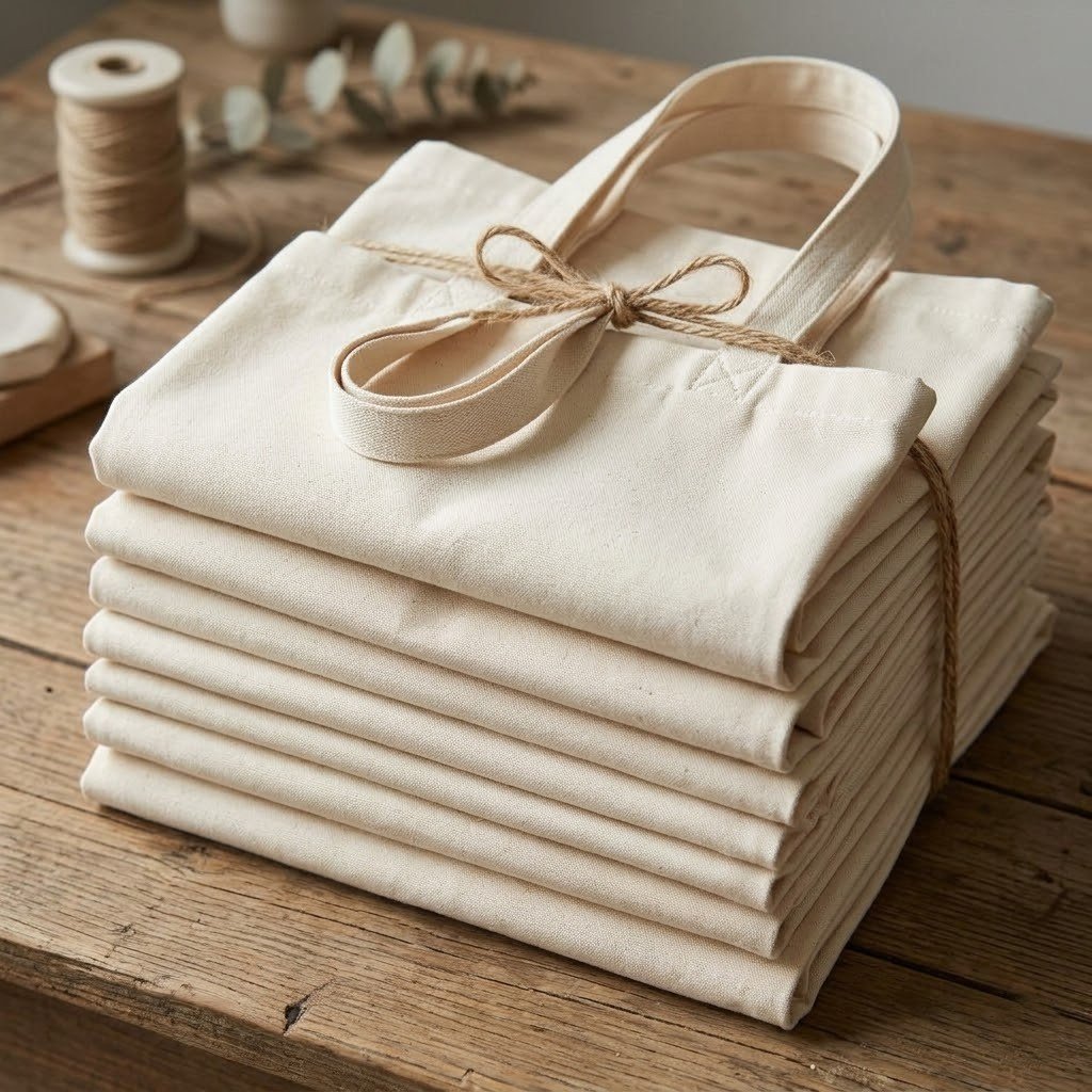 NATURAL COTTON PLAIN COTTON TOTE BAG COLLECTION - COTTON TOTE FACTORY