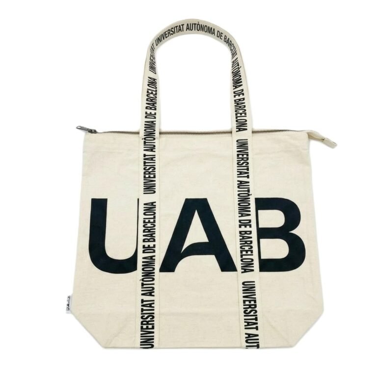 UAB printed bag with zip - Cotton Tote Factory