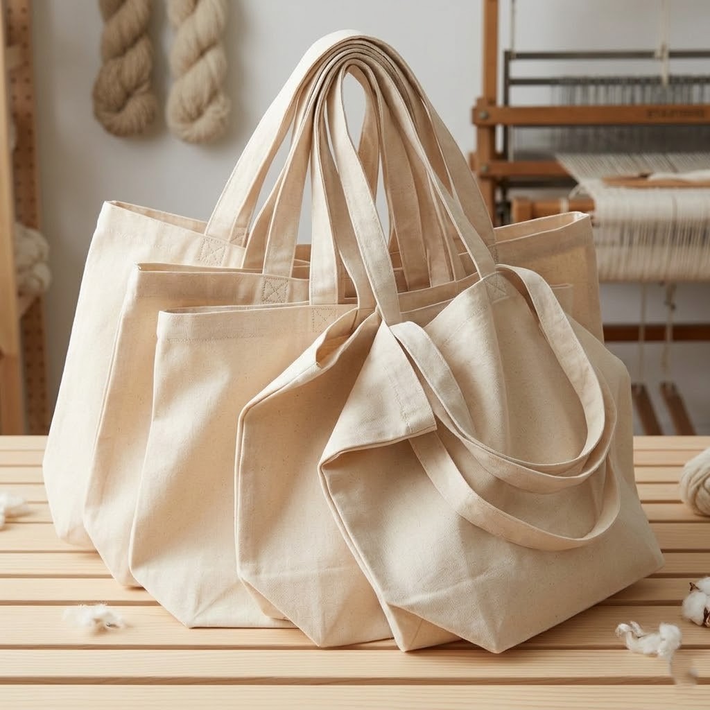 canvas cotton tote bag bottom gusset collection - cotton tote factory