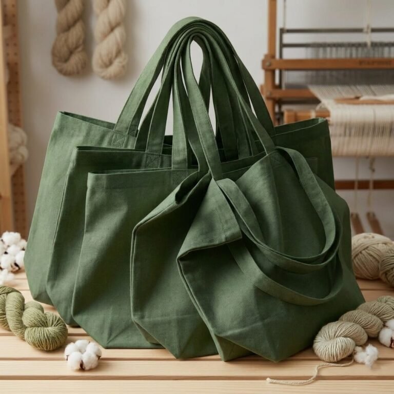 canvas cotton tote bag bottom gazette green collection - cotton tote factory