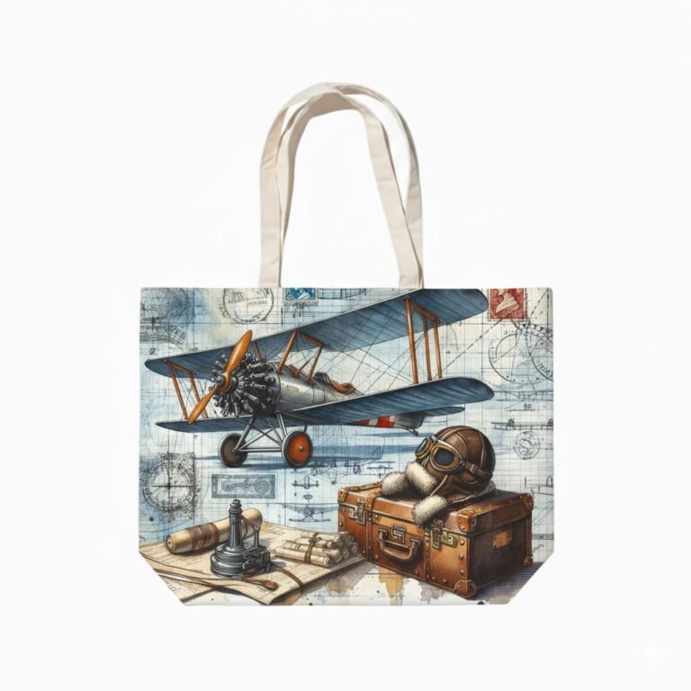 canvas cotton tote bag with bottom gazette digital print 17 - cotton tote factory