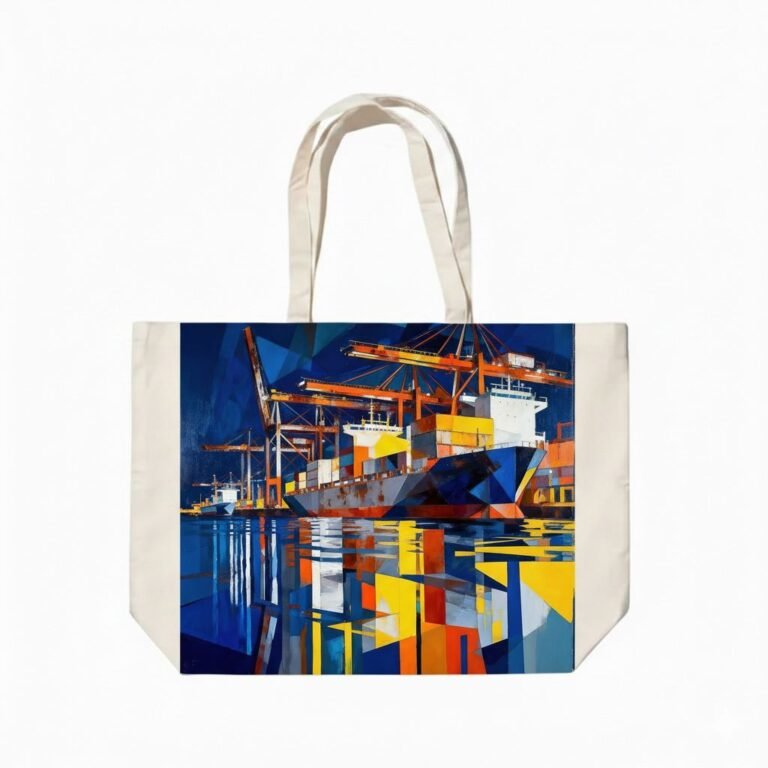 canvas cotton tote bag with bottom gazette digital print 25 - cotton tote factory