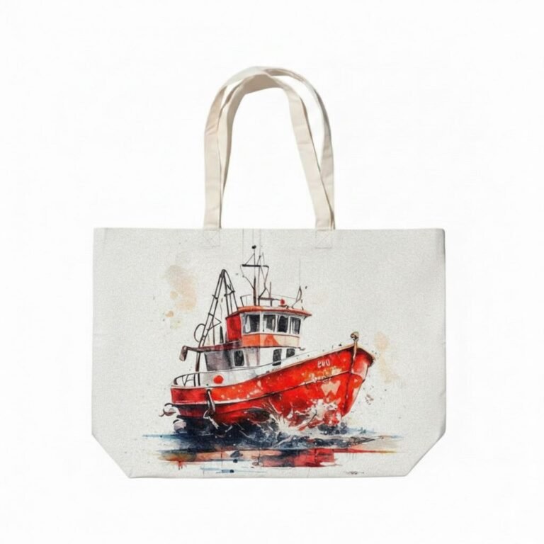 canvas cotton tote bag with bottom gazette digital print 4 - cotton tote factory
