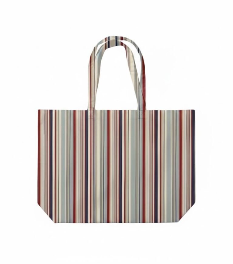 canvas cotton tote bag with bottom gazette screen print on natural 3 - cotton tote factory