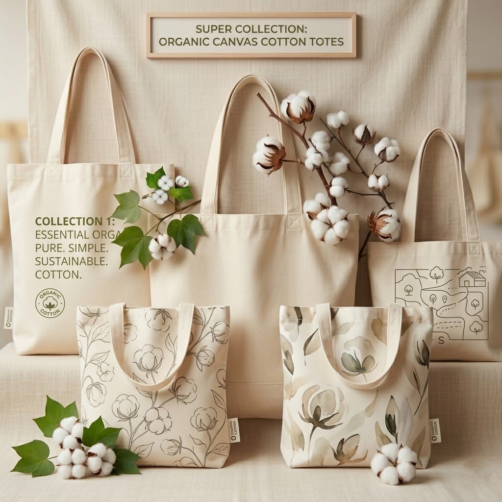 collection of natural organic cotton tote bag with bottom - cotton tote factory