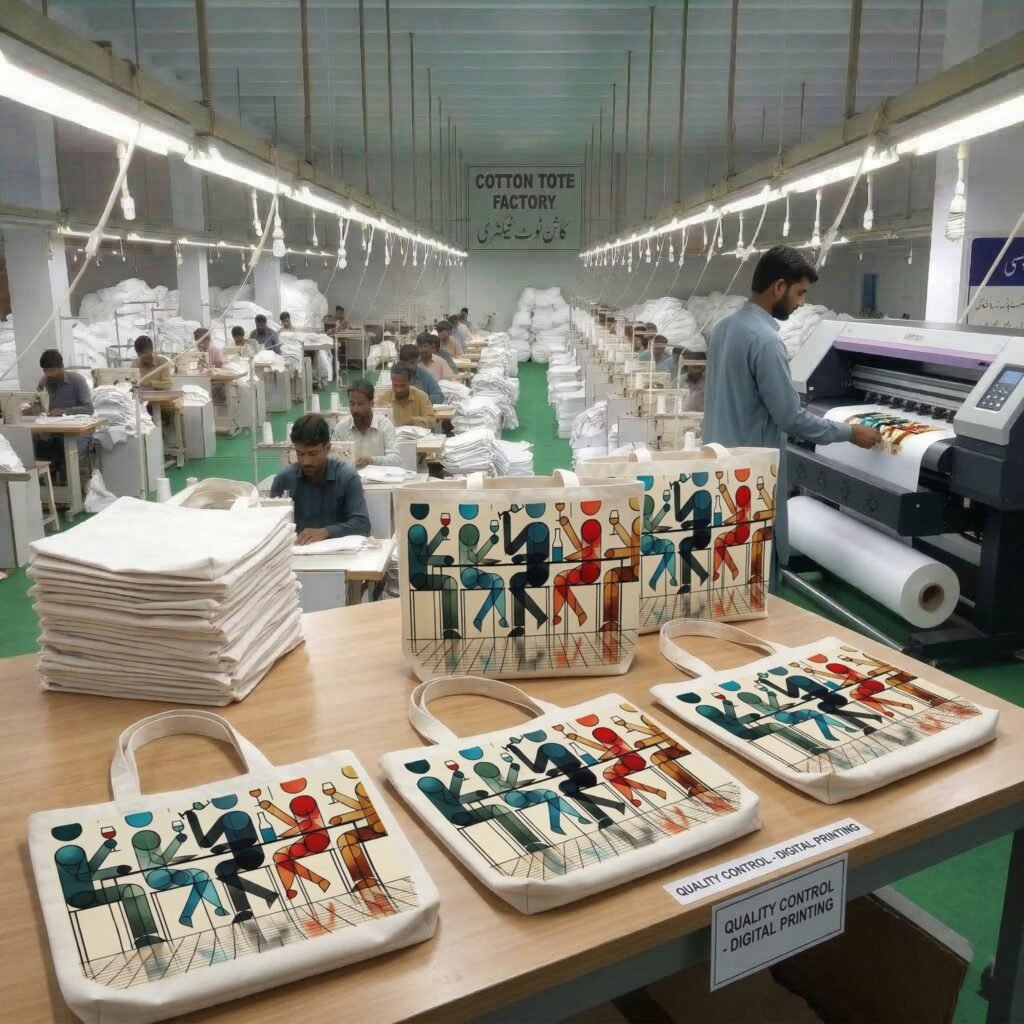 production of canvas digital printed cotton tote bags - cotton tote factory