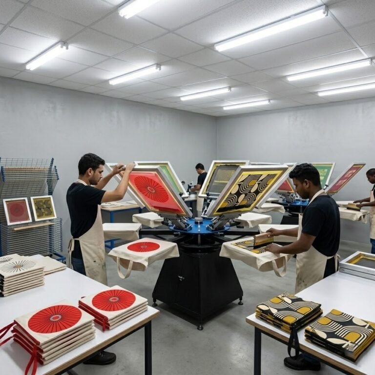 screen printed pouches flower design - cotton tote factory