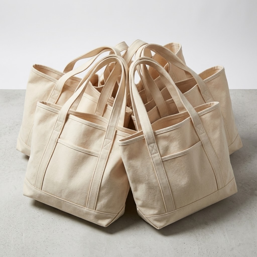natural recycled cotton bags with handles - cotton tote factory